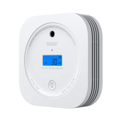 Image of Smoke &amp; Carbon Monoxide Alarm with Digital LCD Display, AEGISLINK Combination and CO Detector 10 Year Lifespan Replaceable Battery Test/Silence Button, SC200