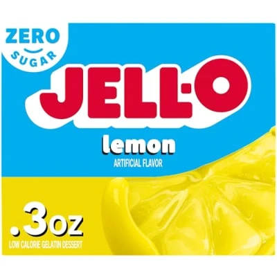 Image of Jell O Jello Sugar Free Lemon Low Calorie Gelatin Dessert 1 X 8.5g Box Jello, Units