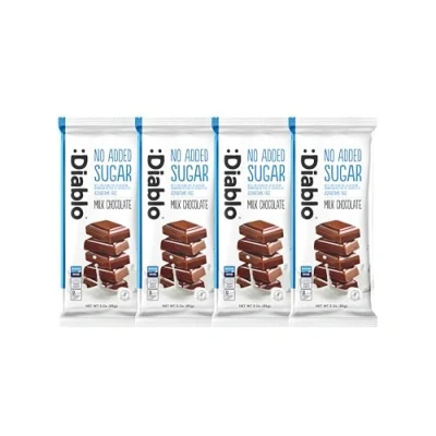 Image of Diablo Milk Chocolate with Sweetener Sweetened by Maltitol No Added Sugar Perfect for Gifting 85g. (Pack Of 4)