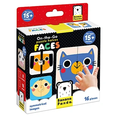 Image of Banana Panda On the Go Puzzle Half Faces 15m+