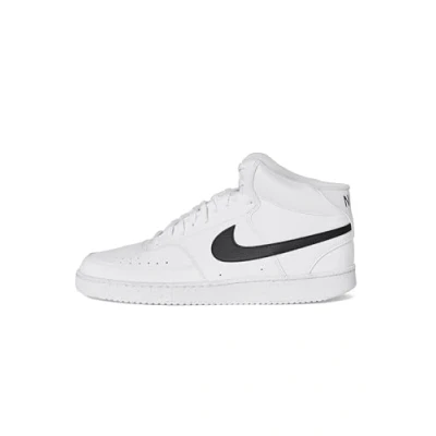 Image of NIKE Men&#039;s Court Vision Sneaker, White Black White, 7.5 UK