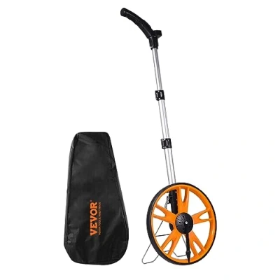 Image of Tumopu Measuring Wheel in Feet and Inches,317.5mm Diameter, 1040 710mm Telescoping Measure Wheel, Measurement 0 99999ft/m w/Back Bag, Suitable for Lawn/Hard/Soft/Wood Road