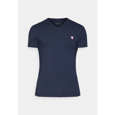Image of Guess CN SS CORE TEE men&#039;s T shirt in Blue