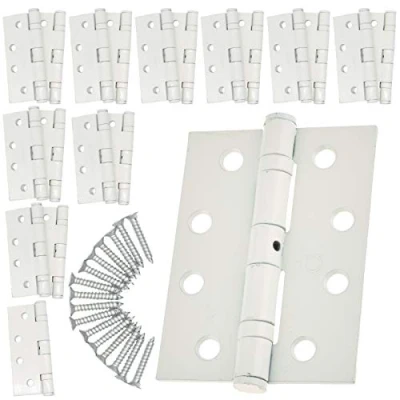 Image of Door Hinge 4&quot; / 102mm White Ball Bearing Washer CE Grade 11 for Fire 10 Pair