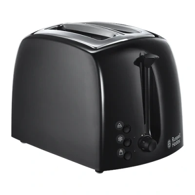 Image of Russell Hobbs 21641 Textures Black 2 Slice Plastic Toaster