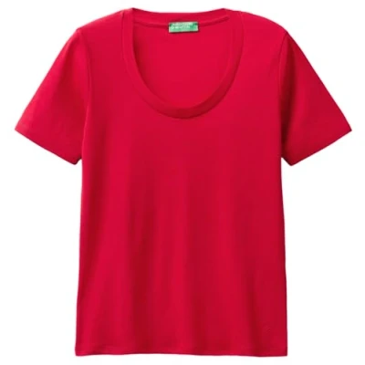 Image of United Colors of Benetton Women&#039;s 3ga2d1066 t Shirt, Dark Red 19d, M