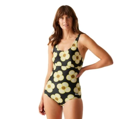 Image of Regatta Orla Kiely Swimsuit Spinning Flower Black, Size: 12