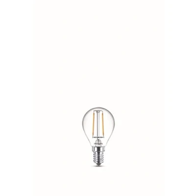 Image of Philips LED Premium Classic P45 Clear Light Bulb 2 Pack [E14 Small Edison Screw] 25W, Warm White 2700K, Non Dimmable