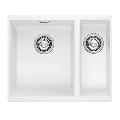 Image of Franke Sirius SID160PW 1.5 Bowl Tectonite Undermount White Kitchen Sink