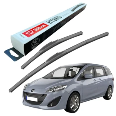Image of Silbak Windscreen Wipers, fits for MAZDA 5 (02/2005 12/2010) Front Wiper Blades, 650mm/400mm