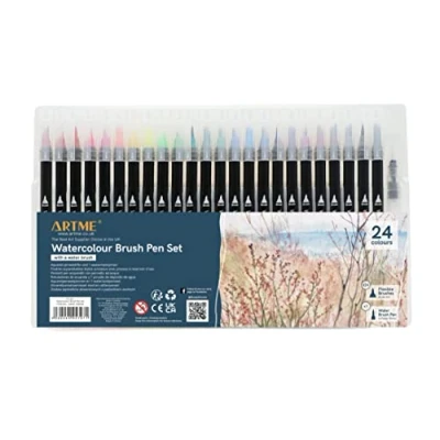 Image of ARTME Watercolour Brush Pens 24 Colours + 1 Water