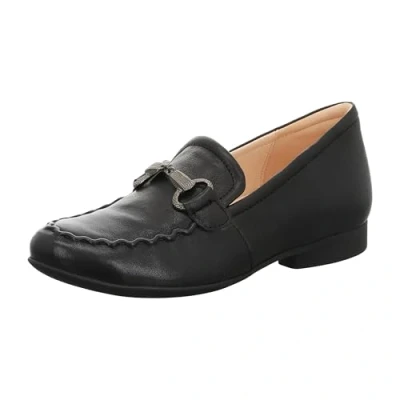 Image of Think! Damen GUAD2 chromfrei gegerbte nachhaltige Halbschuhe, Schwarz 0000