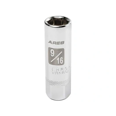 Image of ARES 11021 9/16 inch 3/8 Drive Magnetic Spark Plug Socket Powerful Magnet Retains Plugs Heat Treated Chrome Vanadium Steel High Visibility Markings