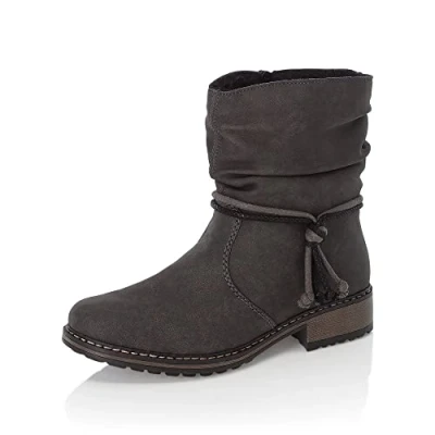 Image of Rieker Women Ankle Boots Z6893, Ladies Bootees,Low Boots,Boot,Half Boot,Transition Shoe,Winter Shoe,Lined,Grey (grau / 45),36 EU 3.5 UK