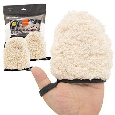 Image of Maxshine Microfiber Wash Mitt Finger Wheel Car and Dusting for Detailing, 2pcs/Pack Glove Small Areas, Detailing Accessories Supplies