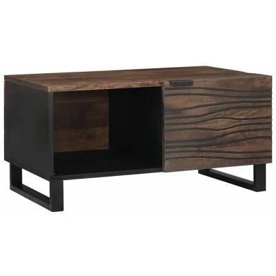 Image of vidaXL Coffee Table 80 x 50 40 cm Solid Mango Wood &amp; Engineered