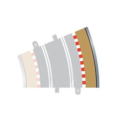 Image of Scalextric C8224 Radius 3 Outer Border/Barrier 22.5 degree 1:32 Scale Accessory