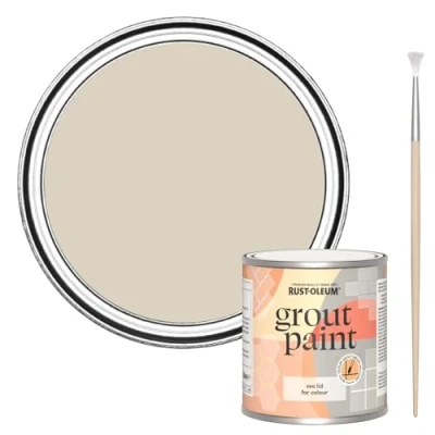 Image of Rust Oleum Beige Ultra Durable Grout Paint Hessian 250ml