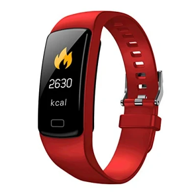 Image of JCDBT Sport Smartwatch Activity and Fitness Tracker: Heart Rate, Sleep Monitor, Calorie Step Counter, IP67 Waterproof Red