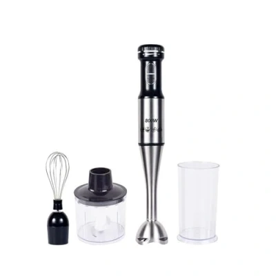 Image of Hand Blender, 800W 4 in 1 Immersion Blender Handheld, Stick Electric with Stainless Steel Blade for Making Baby Food, Soups, Sauce (Black 1)