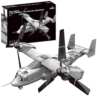Image of APOSTROPHE Games V 22 Osprey Tiltrotor Aircraft Building Block Set 460 Pieces