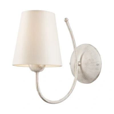 Image of Fabrizio Wall Lamp With Shade White, 1x E27