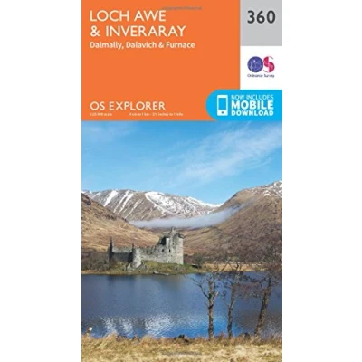 Image of Explorer 360 Loch Awe &amp; Inverarary Map With Digital Version