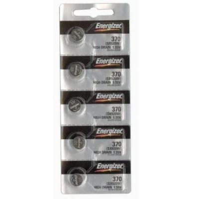 Image of 5 x Energizer 371 SR920SW 1.5V Silver Oxide Watch Batteries