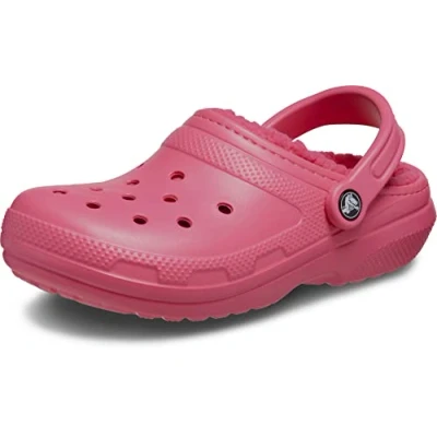 Image of Crocs Unisex Adult Classic Lined Clog, Hyper Pink, 8 UK Men / 10.5 Women