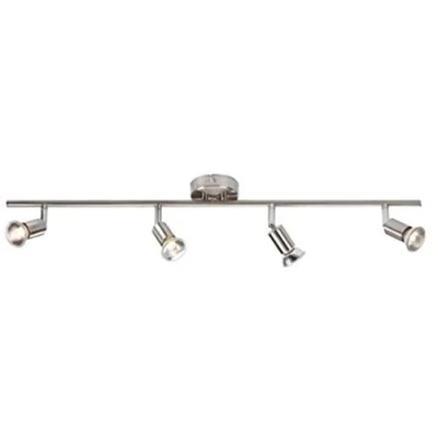 Image of Knightsbridge NSPGU4BC 230V GU10 Quad Bar Spotlight Brushed Chrome