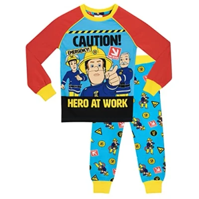 Image of Fireman Sam Boys Pyjamas Snuggle Fit Muticolored 3 4 Years Multicolor