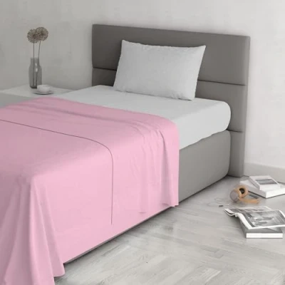 Image of Trend Chic Bed Set 100% Cotton Made in Italy, Single, Pink