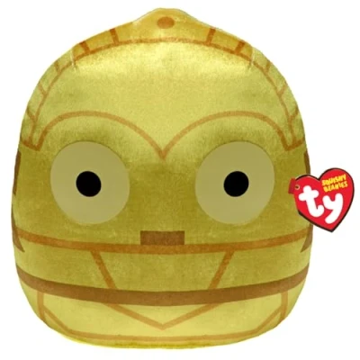 Image of TY C 3PO Star Wars Squishy Beanie 10&quot; Soft Plush Toy for Kids, Baby Toy, Collectible Teddy, Stuffed Plushies