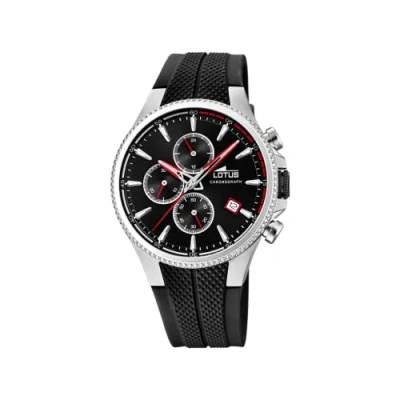 Image of Lotus Mens Chronograph Quartz Watch with Rubber Strap 18621/2