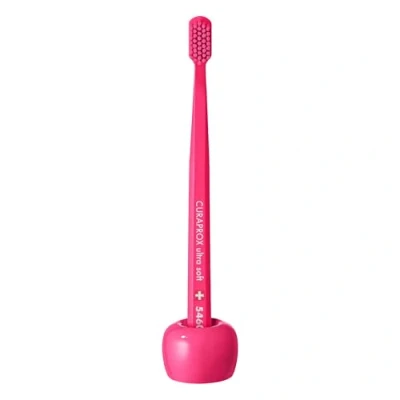 Image of Curaprox toothbrush holder, ceramic foot, magenta, 1 piece