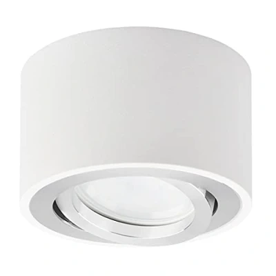 Image of KYOTECH Ceiling LED Adjustable Spotlight 5W Module Included Ø80*50mm(3.15 * 1.97in) Surface Mounted Downlight Warm White 3000K 400LM Light Spotlights for Living Room, Hallway, Corridor