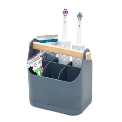 Image of simplywire Toothbrush Holder Bathroom Organiser Grey