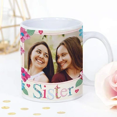 Image of Sister Mug Personalised Cup Birthday Gift Present for Christmas Premium Photo Gifts Fast Delivery