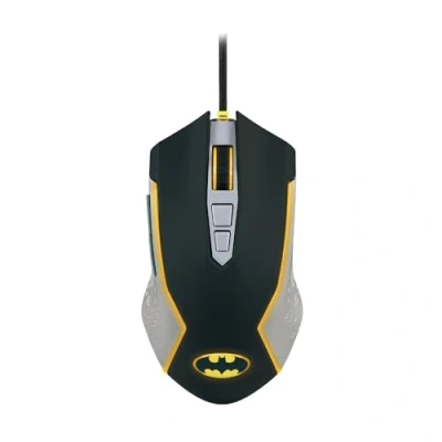 Image of FRTEC Batman Gaming Mouse, Yellow LED Lighting, Adjustable dpi, Wired, Official DC Collection, Fast and Precise Movement, Configurable Side Buttons