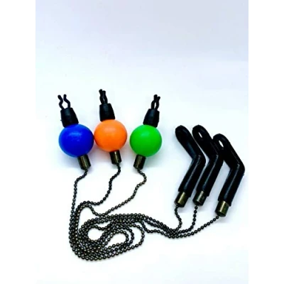 Image of Olax Ball Chain Bite Indicator, Bobbin Swingers, Hangers, Carp Fishing (3 Pieces)
