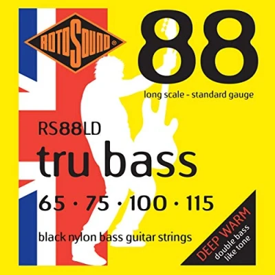 Image of Rotosound RS88LD Black Nylon Standard Gauge Flatwound Bass Strings (65 75 100 115)