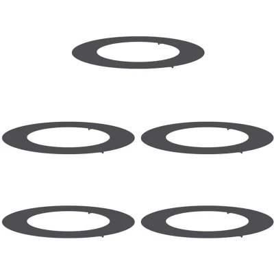 Image of vidaXL Plastic Planter Black Large Round Modern