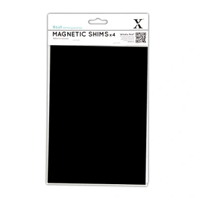 Image of docrafts Stencil 4 Piece A5 Adhesive Backed Magnetic Shim, Black (scrapbooking die cuts), Designed in UK