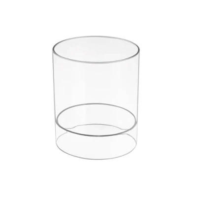 Image of iDesign 69930 Clarity Hair Accessories Organiser, Plastic Bathroom Storage Box with 2 Compartments, Clear, 6&quot; x 7&quot;