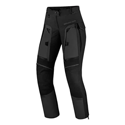 Image of SHIMA Hero Lady 2.0 Motorbike Trousers for Women All Season Reinforced Adventure Cordura Mens Touring Cargo Pants with Waterproof Membrane, Heating Layer, CE Knee Protectors (Black, XL)