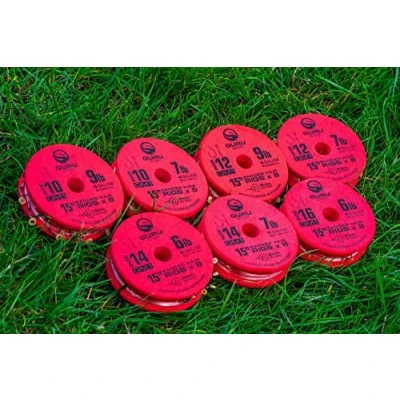 Image of Korda Guru QM1 15&quot; Bait Bands Hair Rigs Barbless (Size 14 6lb)