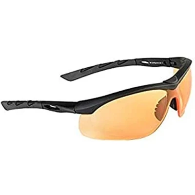 Image of Swiss Eye Lancer Sunglasses Orange Lens Black Rubber Frame
