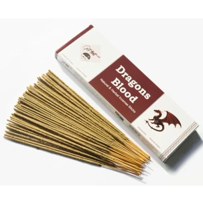 Image of Giftbrit Dragons Blood Natural &amp; Herbal Incense Sticks 100 With Holder For Meditation, Yoga, Church, Relaxation, Healing and Positivity
