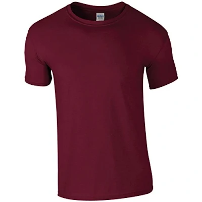 Image of GILDAN Mens Soft Style Ringspun T Shirt (4XL) (Maroon)