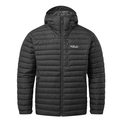Image of Rab Men&#039;s Microlight Alpine Down Jacket for Trekking, Climbing, &amp; Skiing Black Small